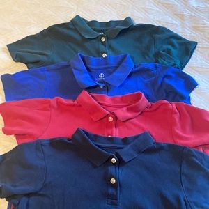 Lands End Uniform Polos. Feminine fit. Size M 10-12 kids